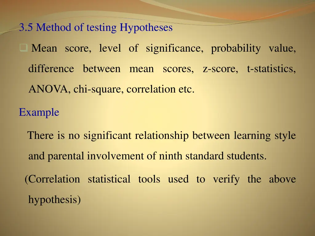 3 5 method of testing hypotheses
