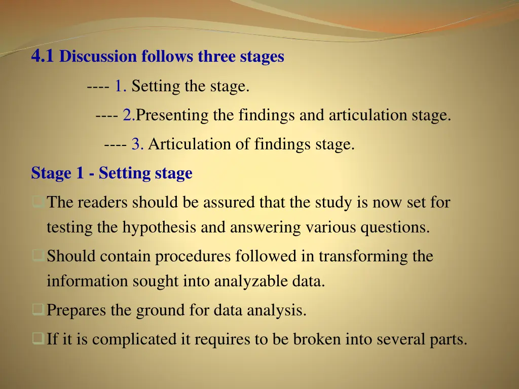 4 1 discussion follows three stages