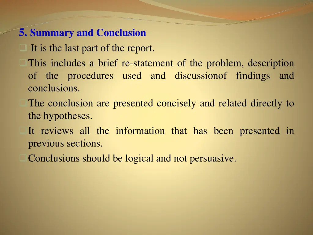 5 summary and conclusion it is the last part