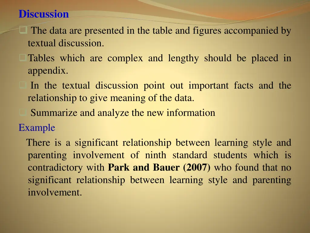 discussion the data are presented in the table