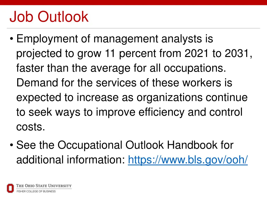 job outlook