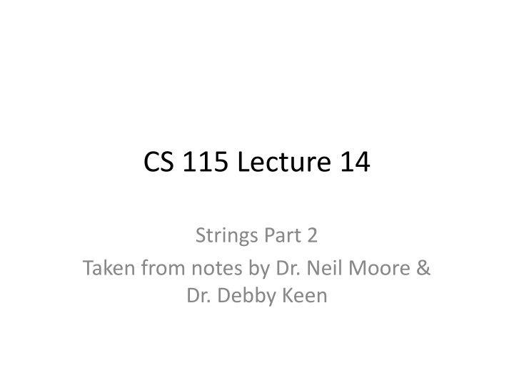 cs 115 lecture 14