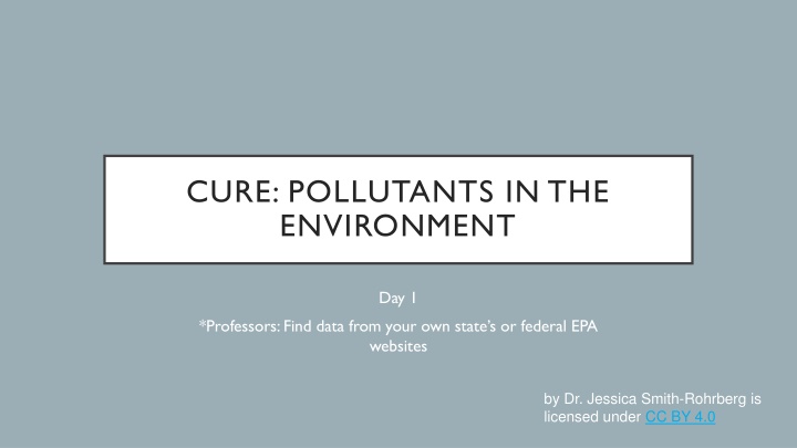 cure pollutants in the environment