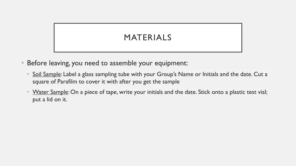 materials