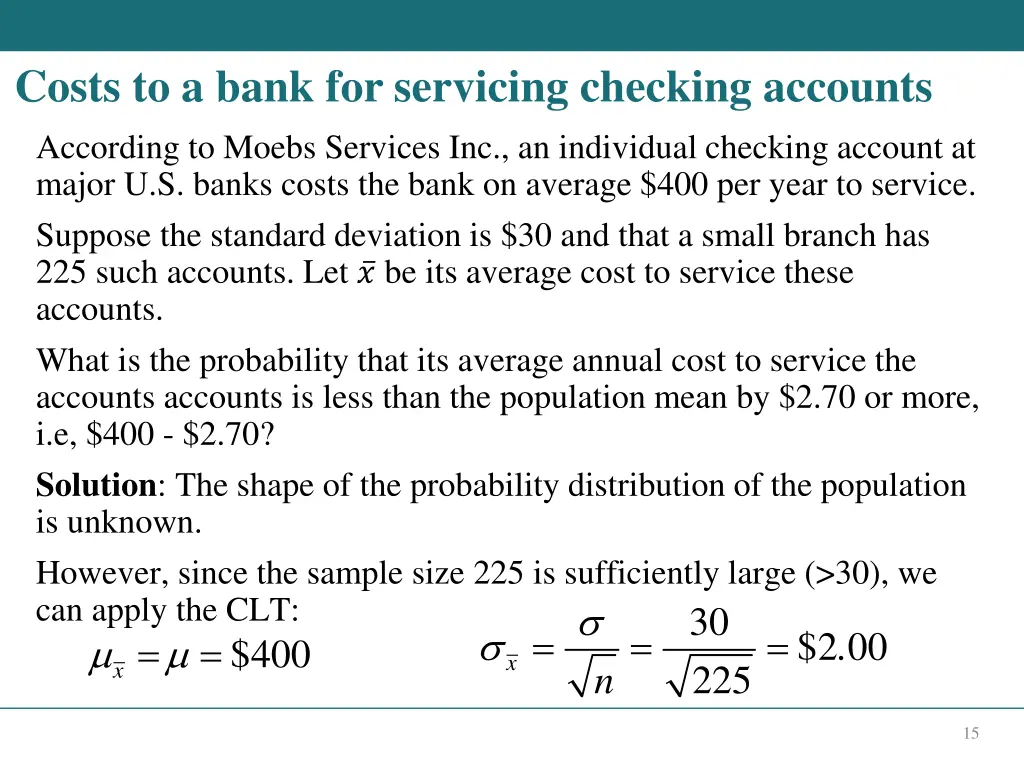 costs to a bank for servicing checking accounts