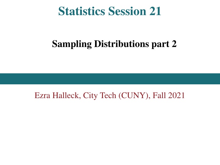 statistics session 21