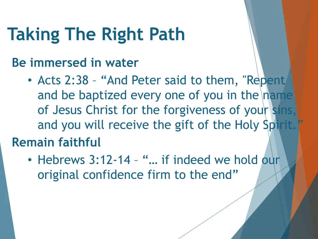 taking the right path 2