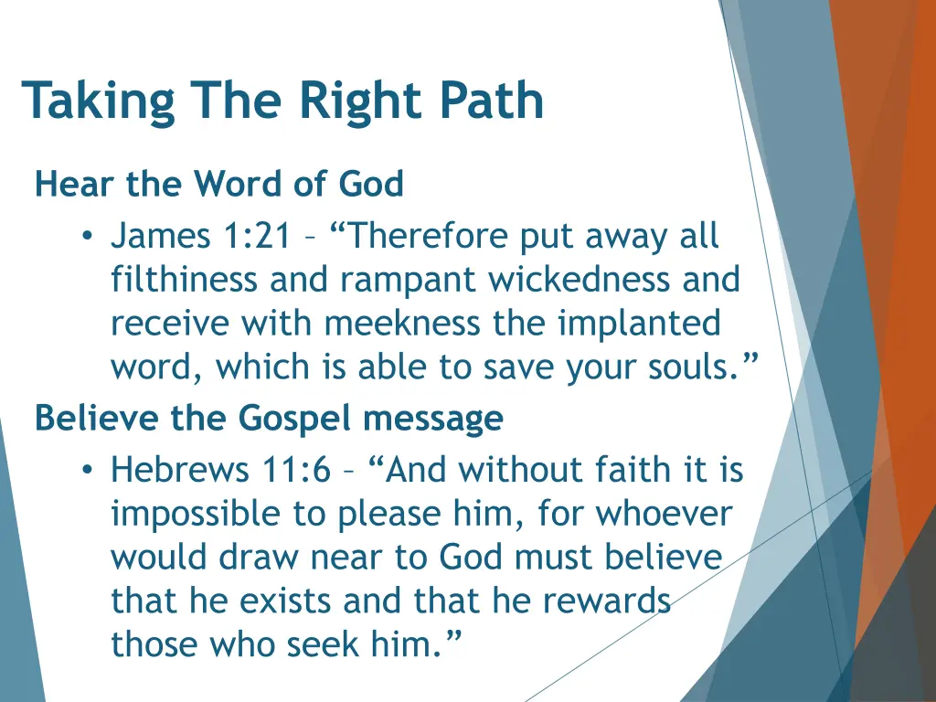 taking the right path