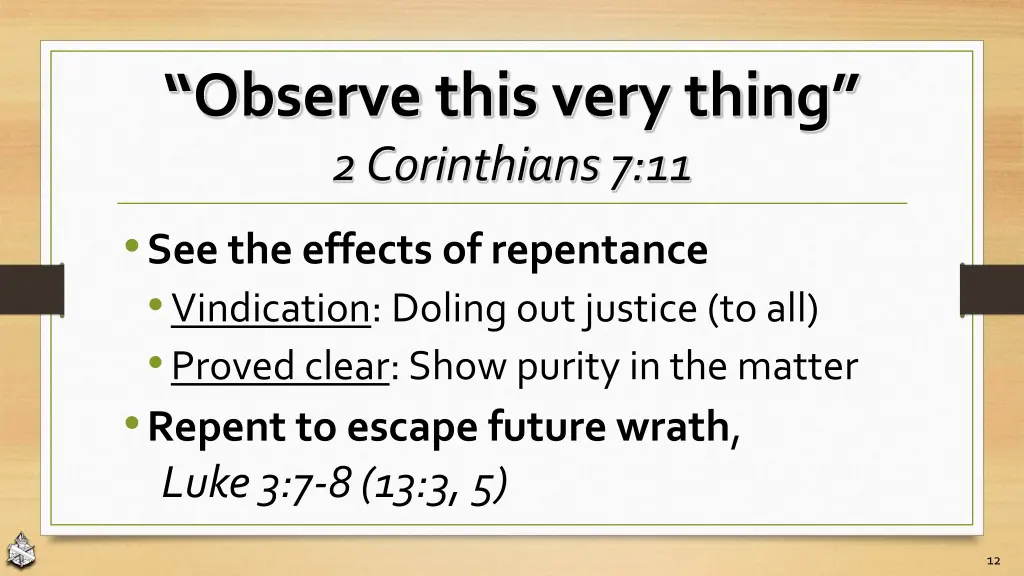 observe this very thing 2 corinthians 7 11 2