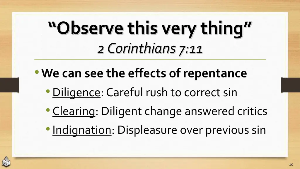 observe this very thing 2 corinthians 7 11