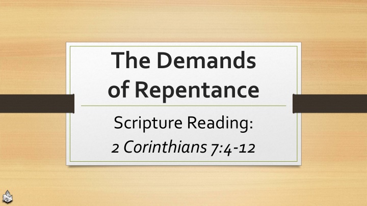 the demands of repentance