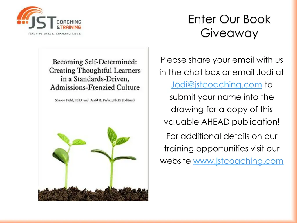 enter our book giveaway