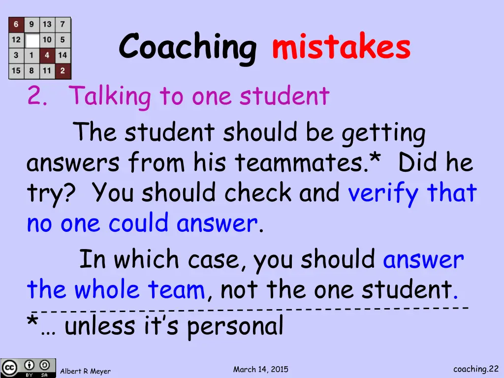 coaching mistakes