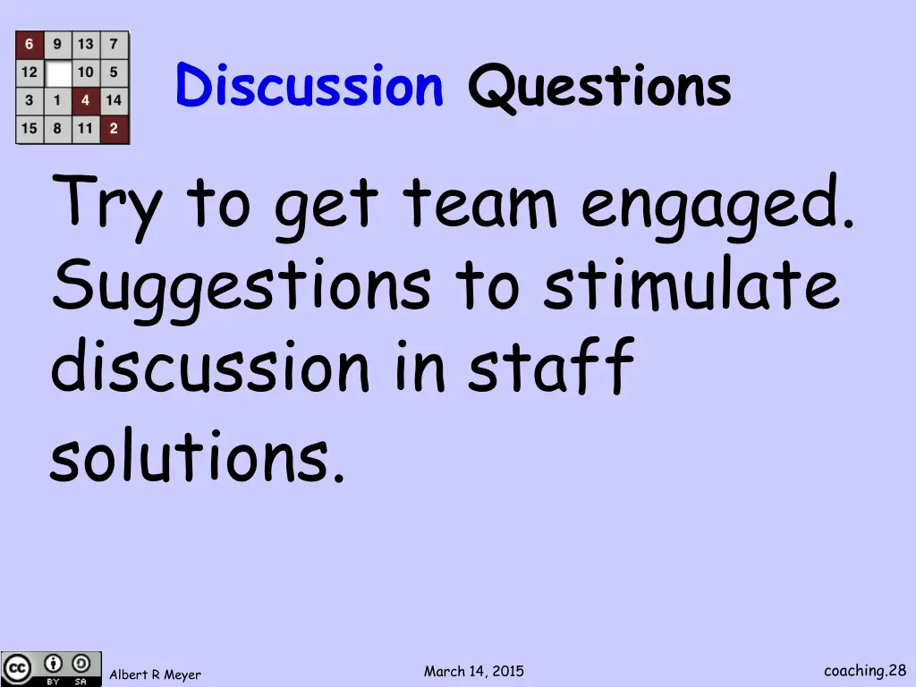 discussion questions