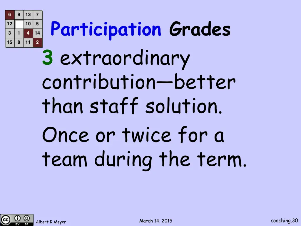 participation grades 3 extraordinary contribution