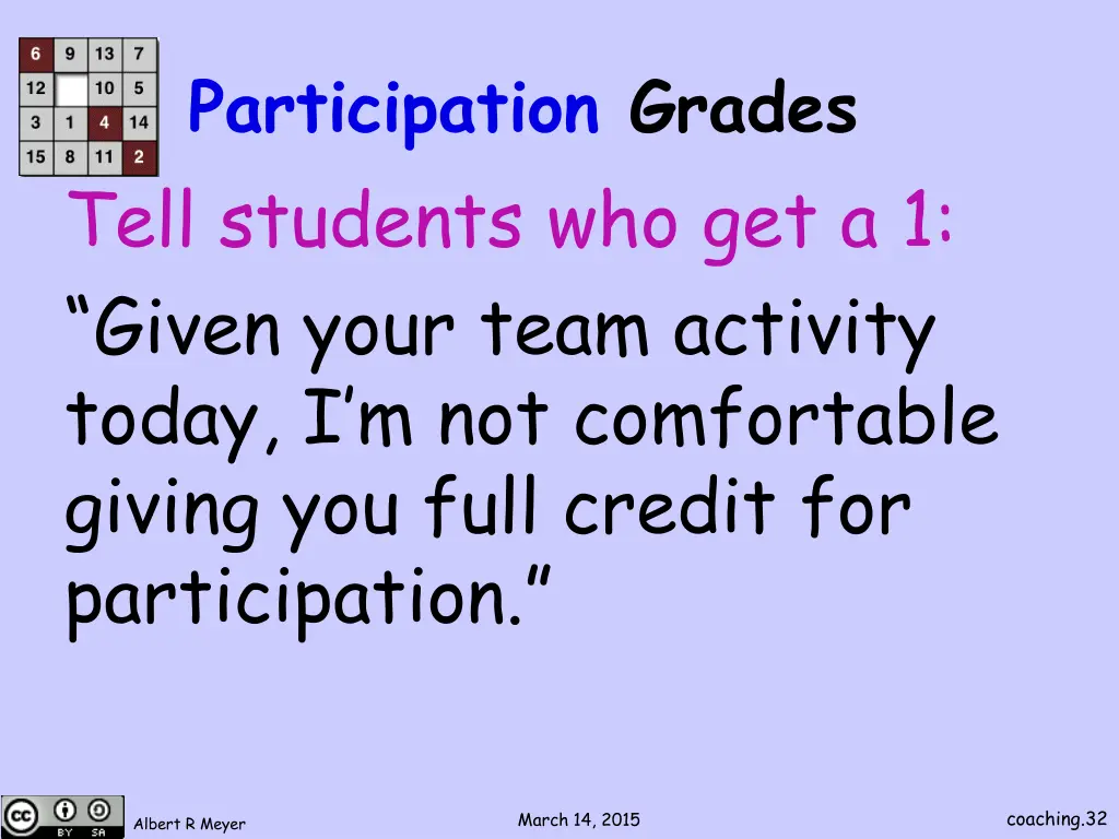 participation grades tell students