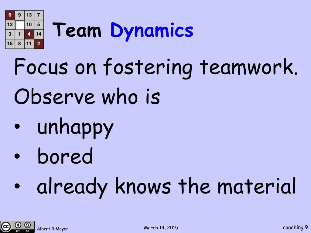 team dynamics