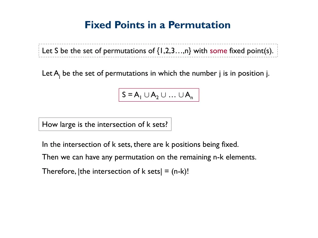 fixed points in a permutation 3