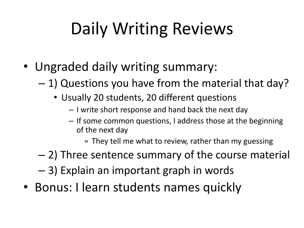 daily writing reviews