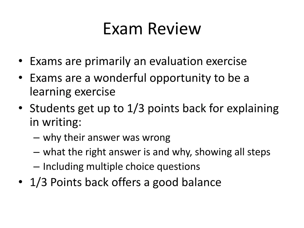 exam review