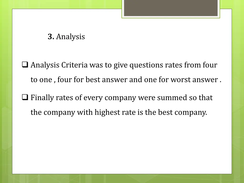 3 analysis