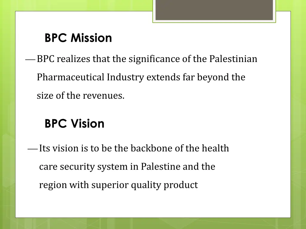 bpc mission