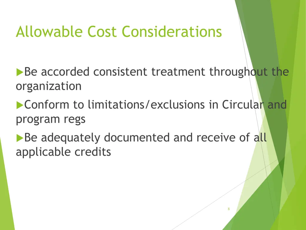 allowable cost considerations 1