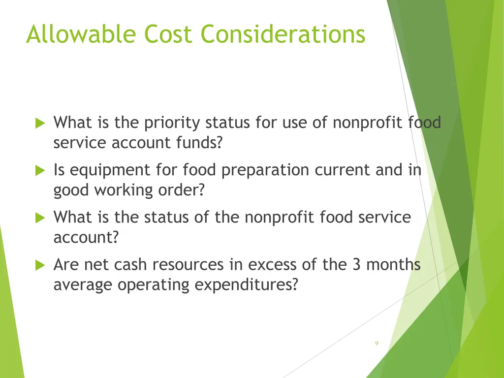 allowable cost considerations 2