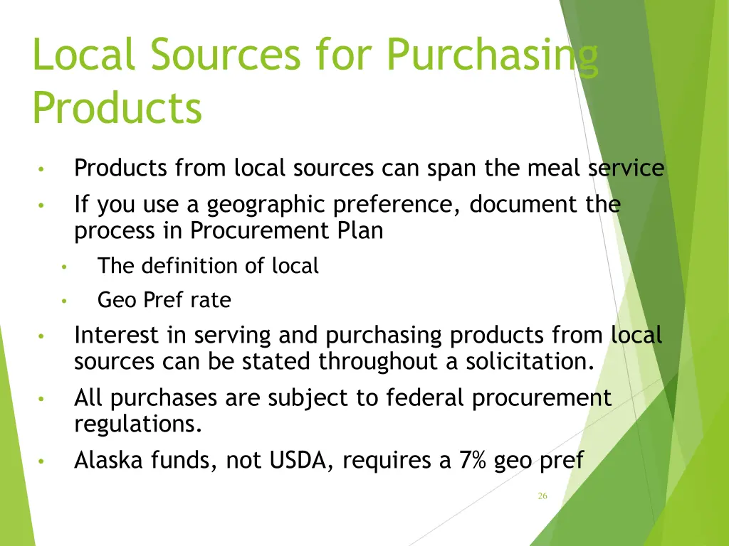 local sources for purchasing products
