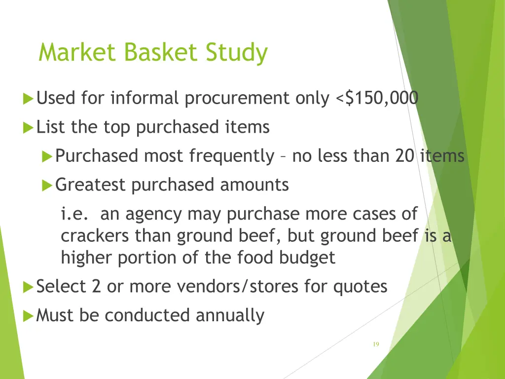 market basket study