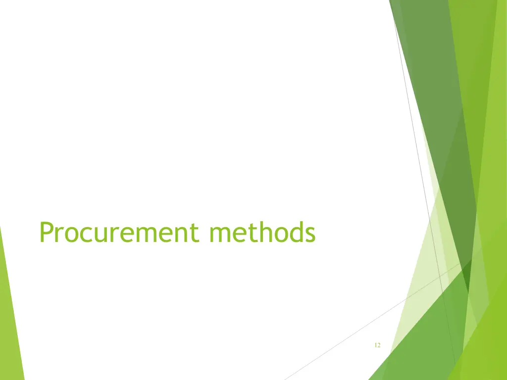 procurement methods