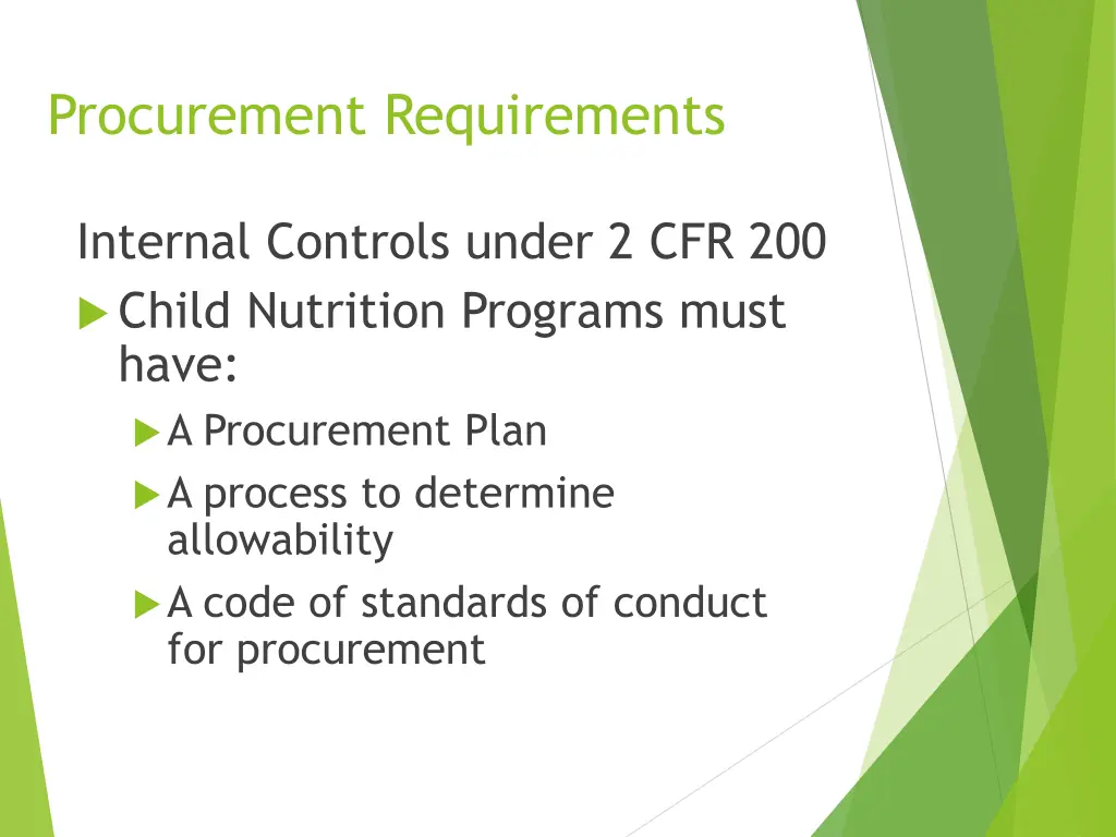 procurement requirements