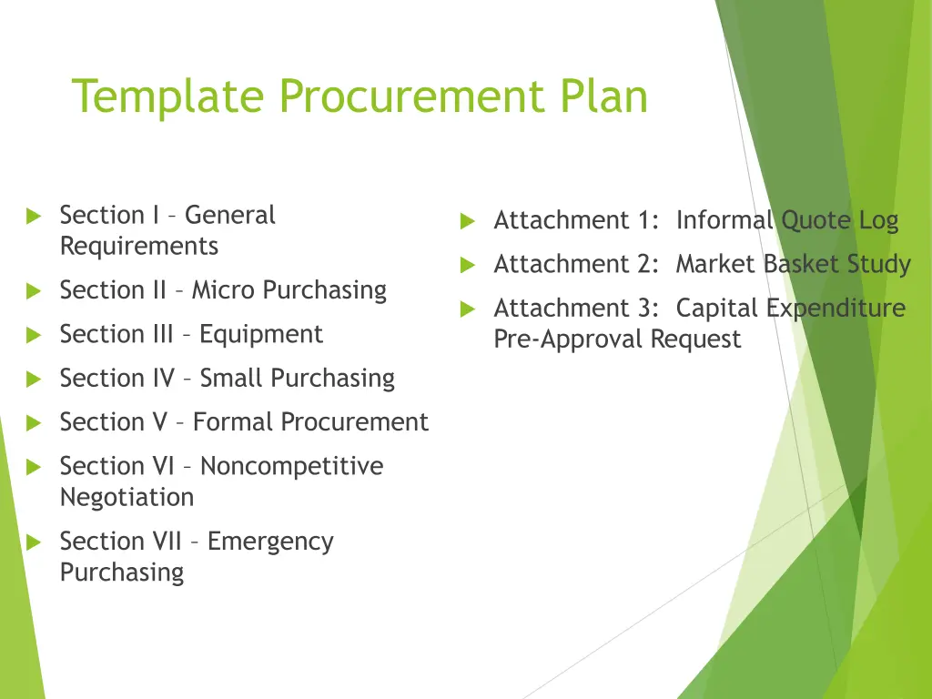 template procurement plan