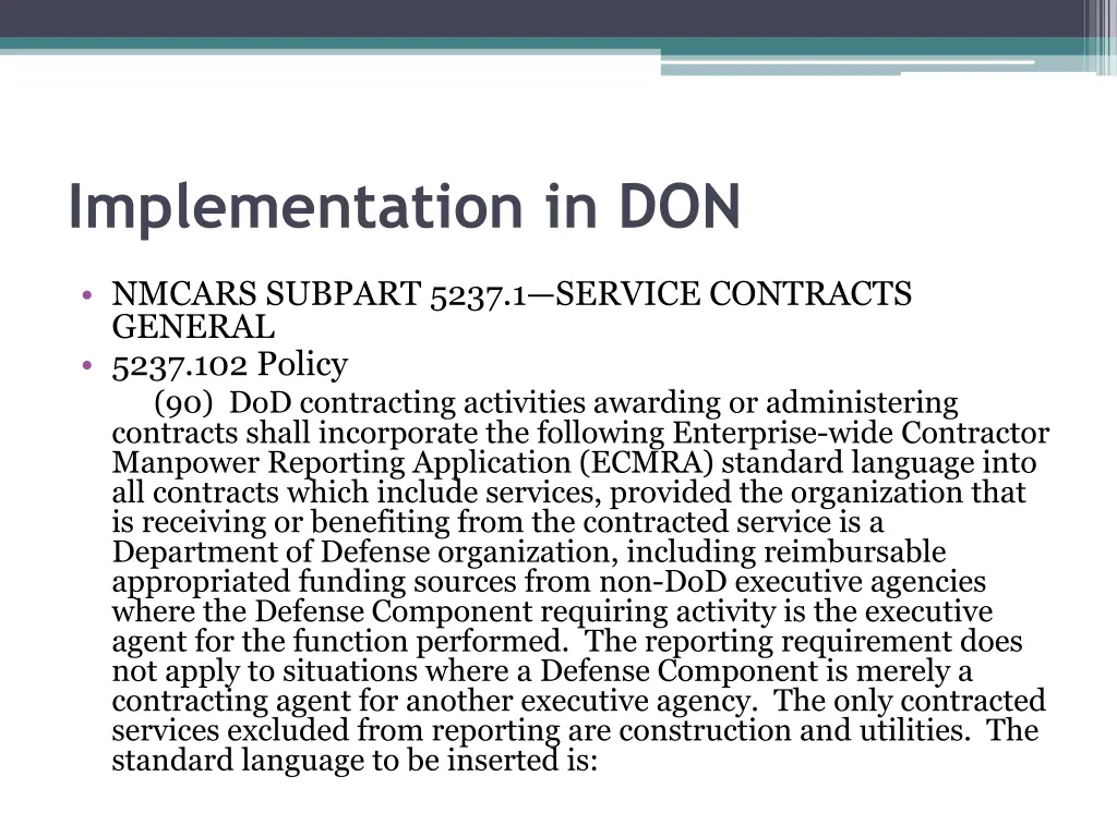 implementation in don