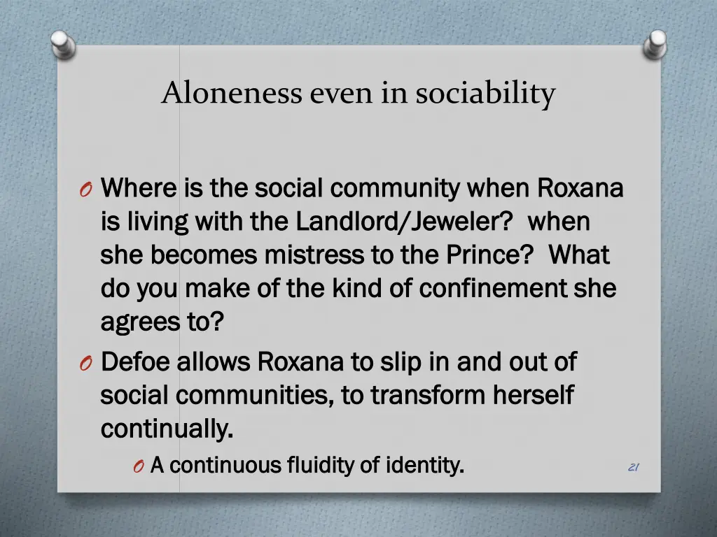 aloneness even in sociability