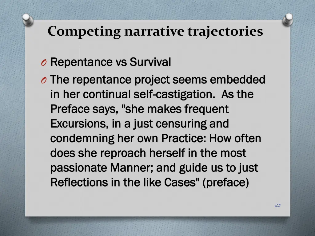 competing narrative trajectories