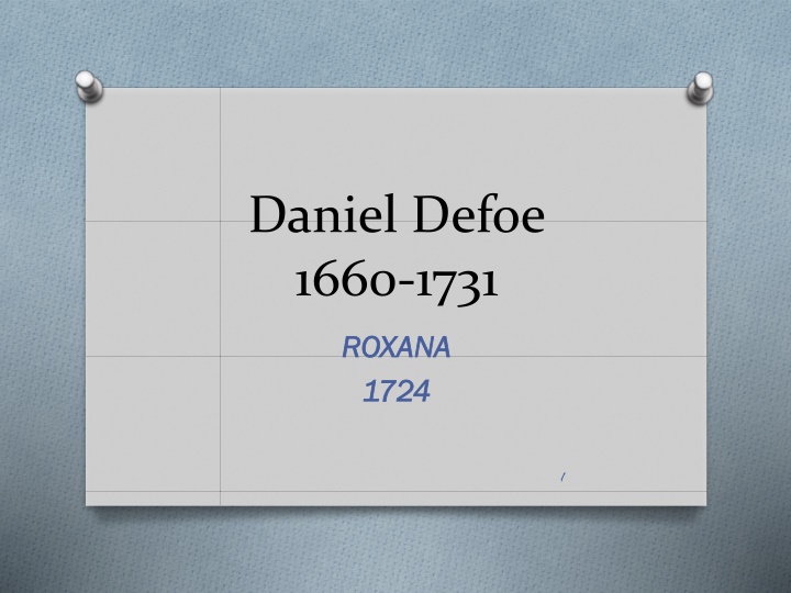 daniel defoe 1660 1731