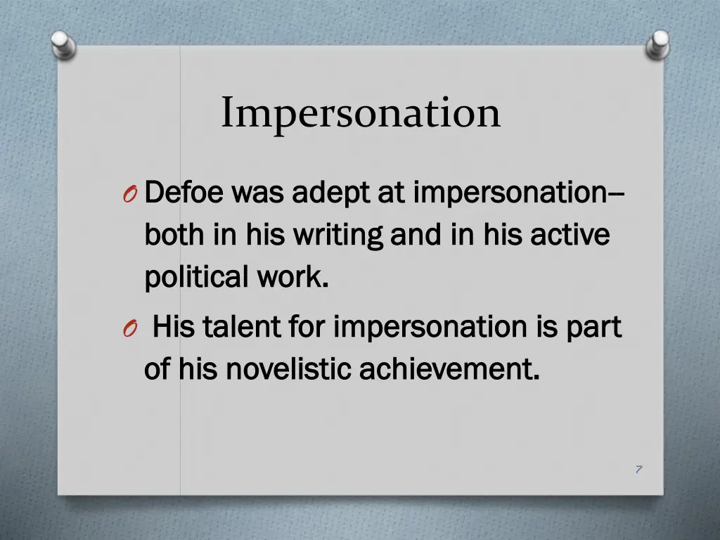 impersonation