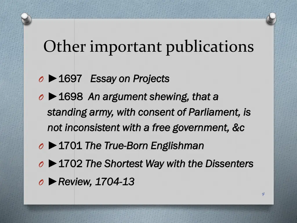 other important publications