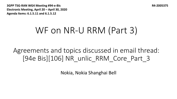 3gpp tsg ran wg4 meeting 94 e bis electronic