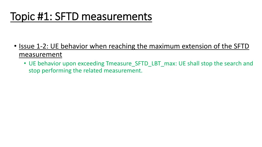 topic 1 sftd measurements topic 1 sftd