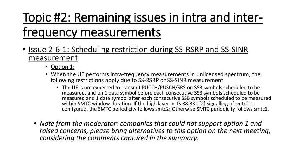 topic 2 remaining issues in intra and inter topic 7