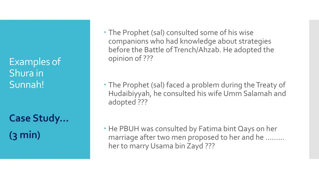 the prophet sal consulted some of his wise