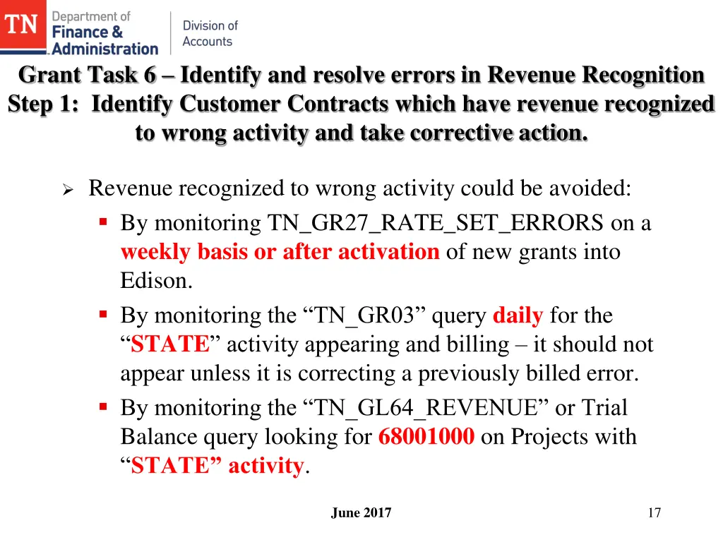 grant task 6 identify and resolve errors 2