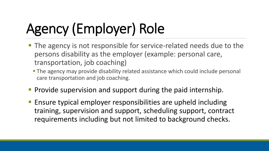 agency employer role agency employer role 1