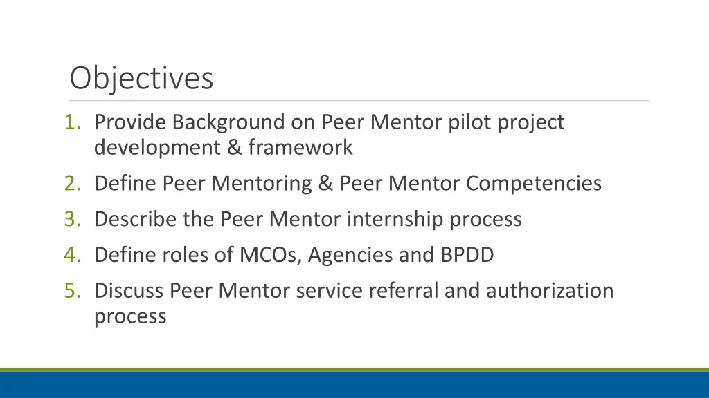 objectives