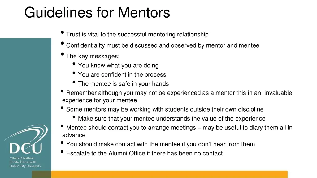 guidelines for mentors trust is vital