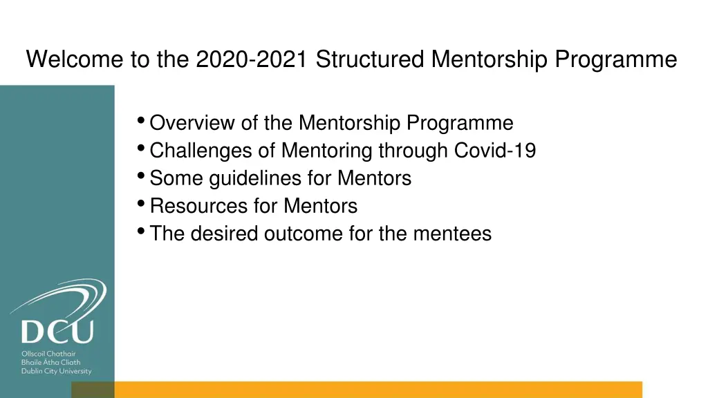 welcome to the 2020 2021 structured mentorship