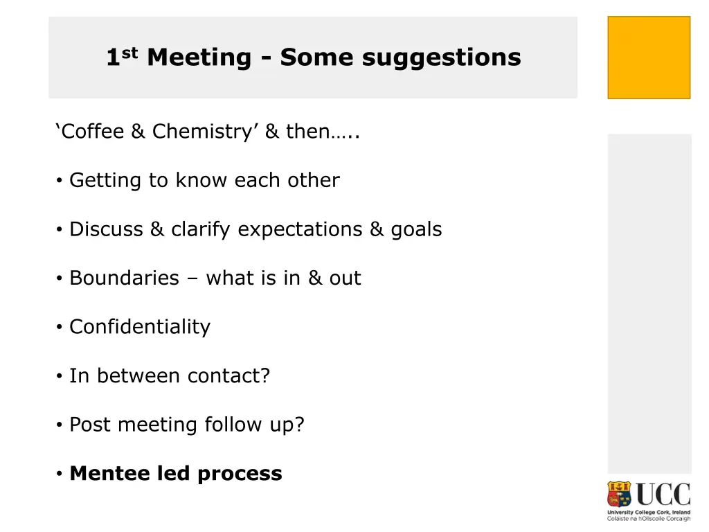 1 st meeting some suggestions