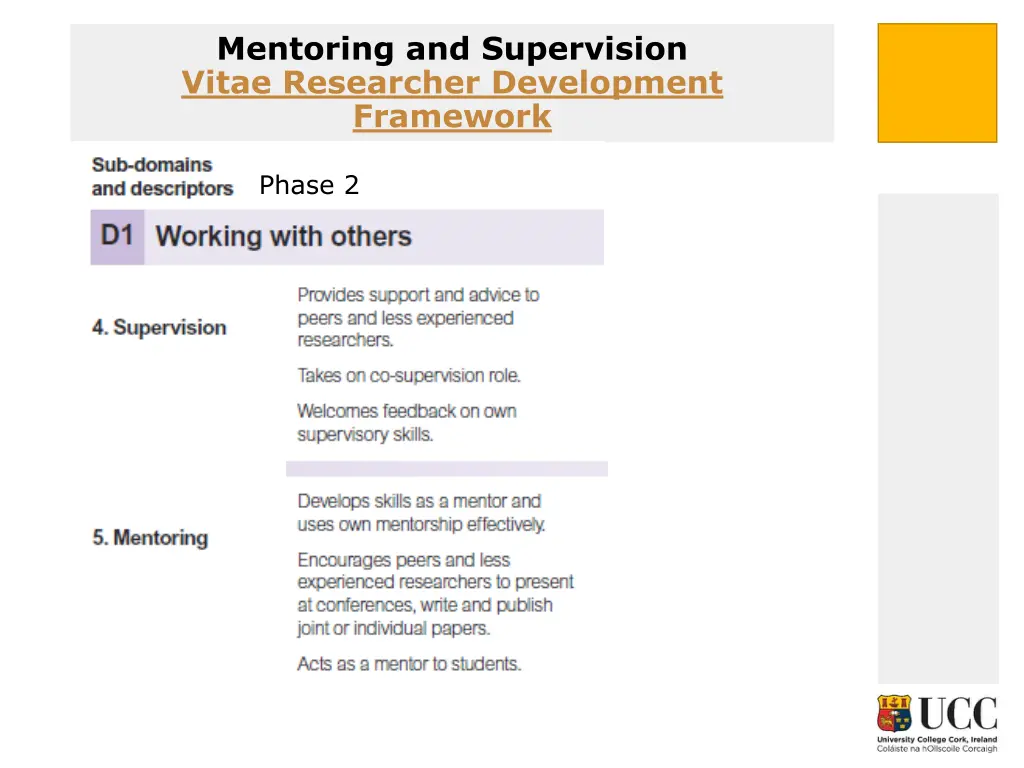 mentoring and supervision vitae researcher 1